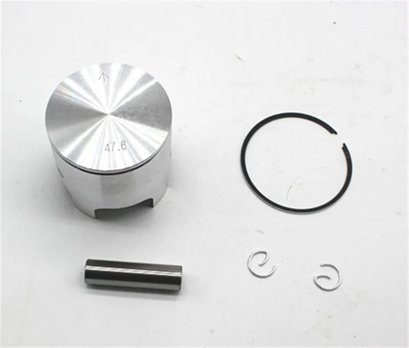 Zestawy tłokowe 47.6MM ze sworzniem do Yamaha JOG 50 jog50 cylinder motocyklowy JOG DIA = 47.6MM, cylinder Minarelli Dia = 47.6MM pin = 10mm