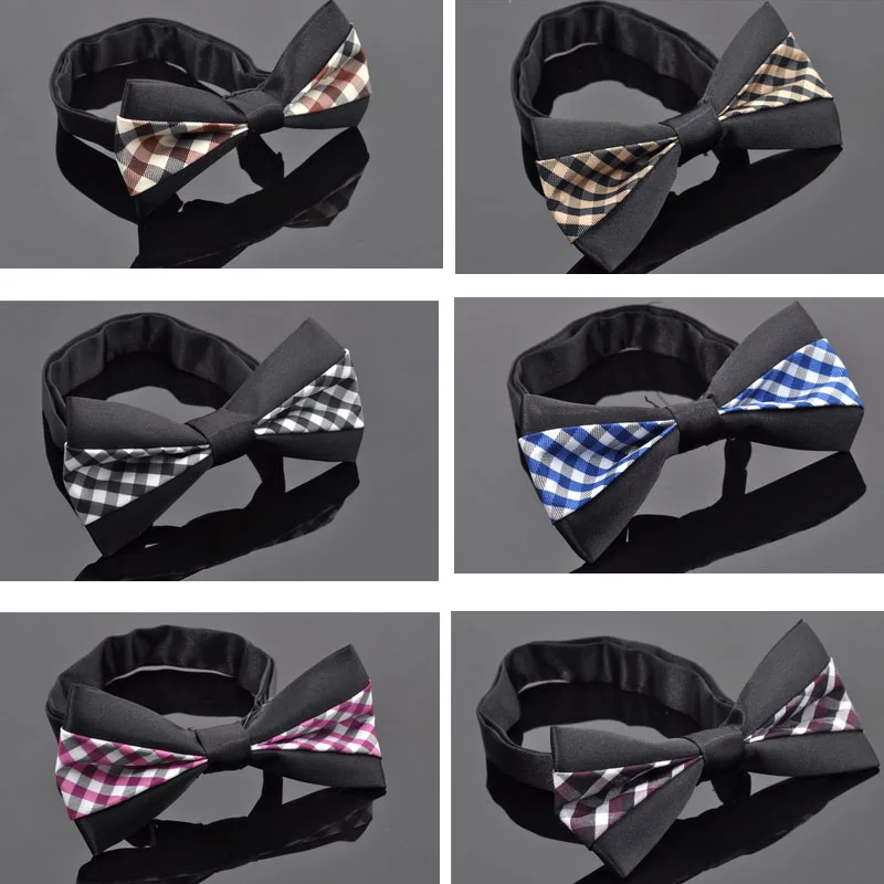 

NEW Arrival Man's Classic Plaid Bowtie Fashion Neckwear Adjustable Mens Bow Tie Polyester for wedding Free Shipping