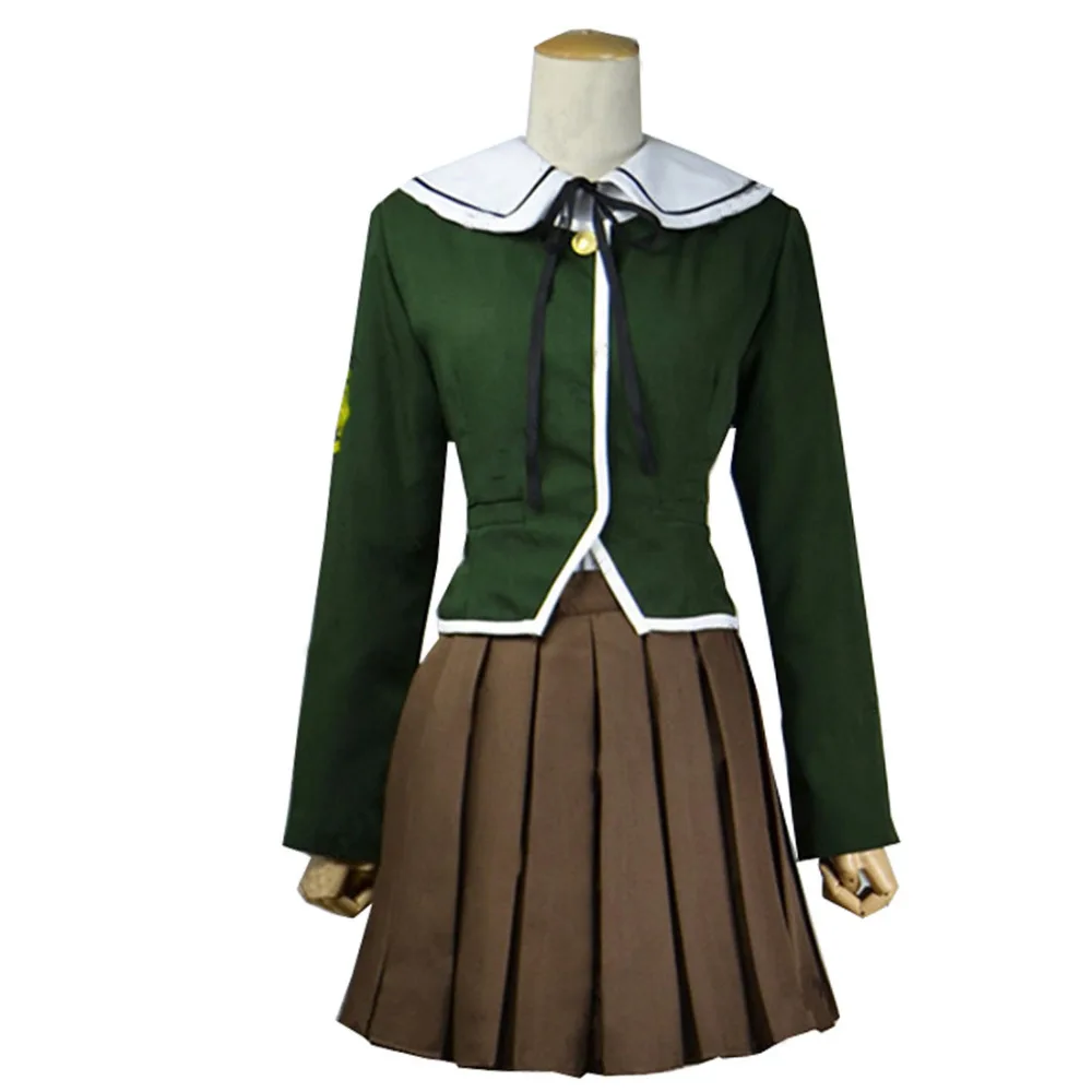 2017 Danganronpa Dangan-Ronpa Chihiro Fujisaki Uniform Coat Skirt Shirt Anime Halloween Cosplay Costumes For Women