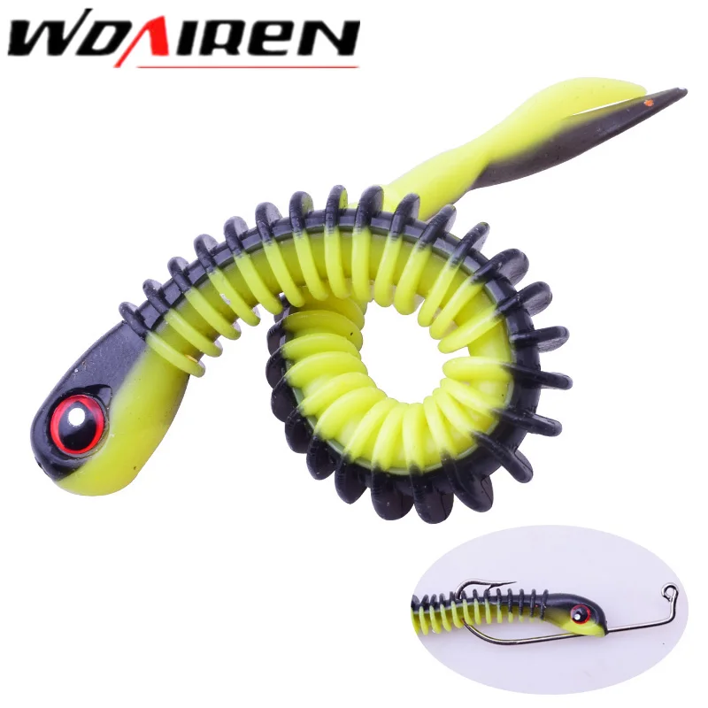 5Pcs/lot 12.5cm 4.8g spiral volume Fishing Soft bait Artificial weest blackfish Striped bass fishing gear tackles spinning Lures