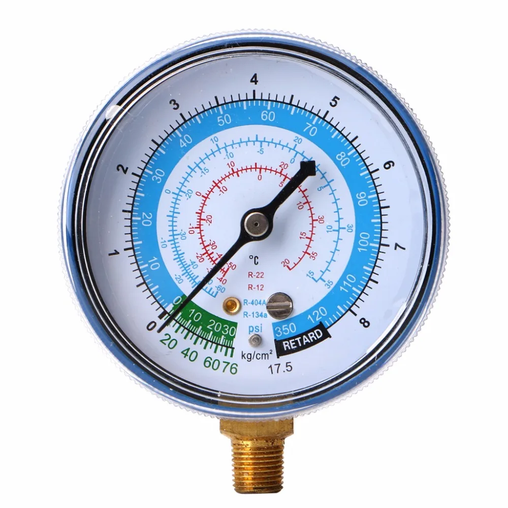 New Air Conditioner R410A R134A R22 Refrigerant Low High Pressure Gauge PSI KPA