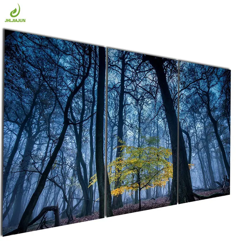 

JHLJIAJUN Modern Dark Woods Painting Nordic Wall Art Print And Poster Dining Living Room Home Bedroom Decor Picture Painting