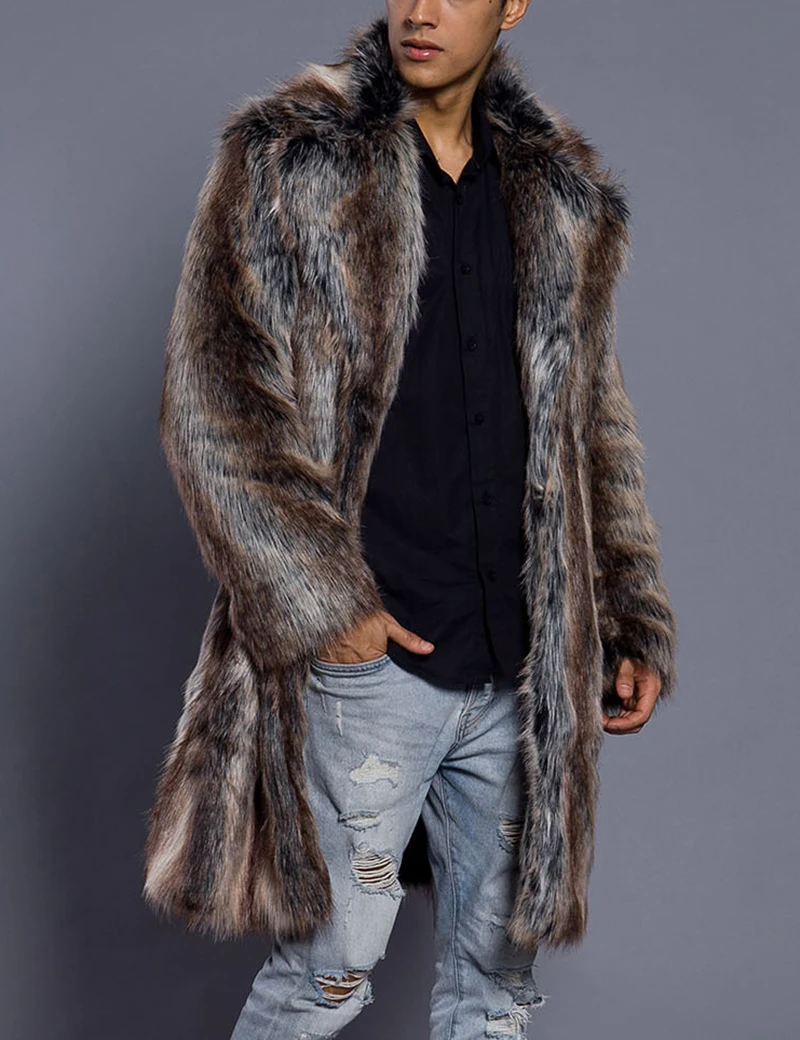 

Men Fur Coat Winter Faux Mink Fur Outwear Coats Campera Cuero Hombre Abrigo Mens Jackets chaqueta moto hombre Overcoats Clothes