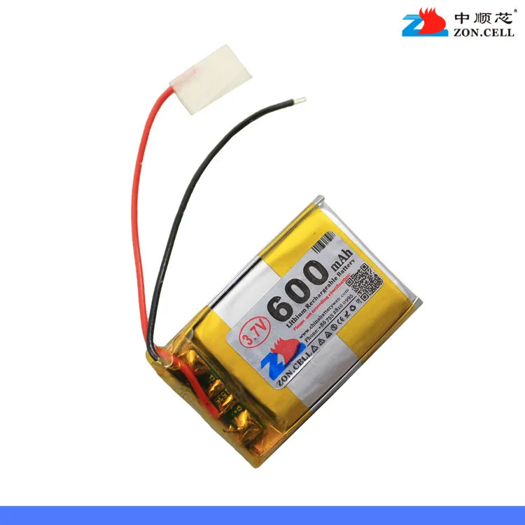 In the 600mAh 402030*3 3.7V polymer battery 122030 alarm recorder Rechargeable Li-ion Cell