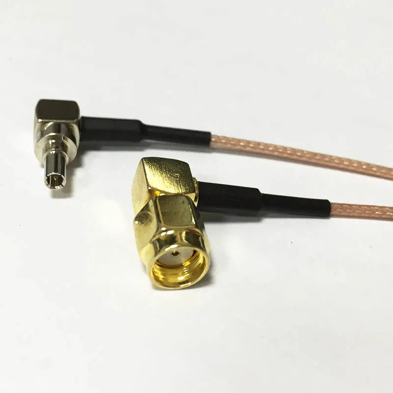 3G antenna adapter CRC9 right angle switch RP SMA male plug RA coax cable RG178 15cm wholesale