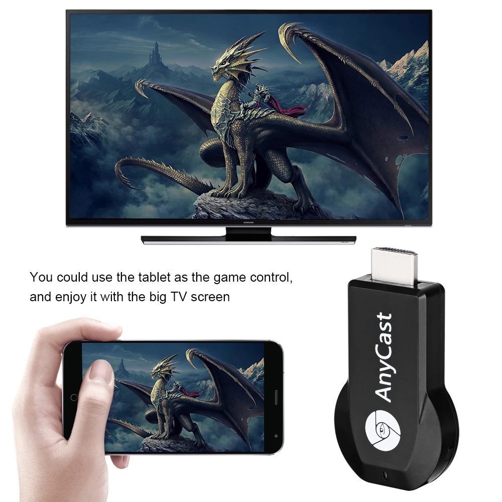 WiFi Display TV Dongle Video Streamer Chrome Cast 2 Crome WeCast AnyCast M2 Plus Airplay Miracast DLNA 1080P compatibile HDMI