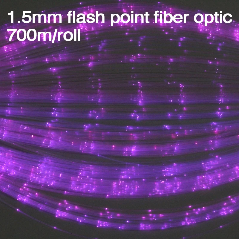 700m/roll High quality 1.5mm Flash point  PMMA Plastic Fiber Optic end glow for DIY lighting decoration