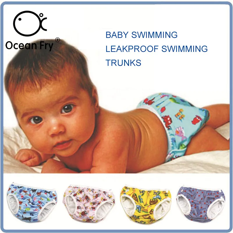 Newborn Leakproof Swimming Trunks Side Button Baby Swim Diapers Swimming Pool Waterproof Toddler Infant Baby Reusable Swim Pants