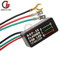 DC 12V 240W 3-Pin Turn Signal Flasher Relay For Motorcycle ATV Lamp LED Light