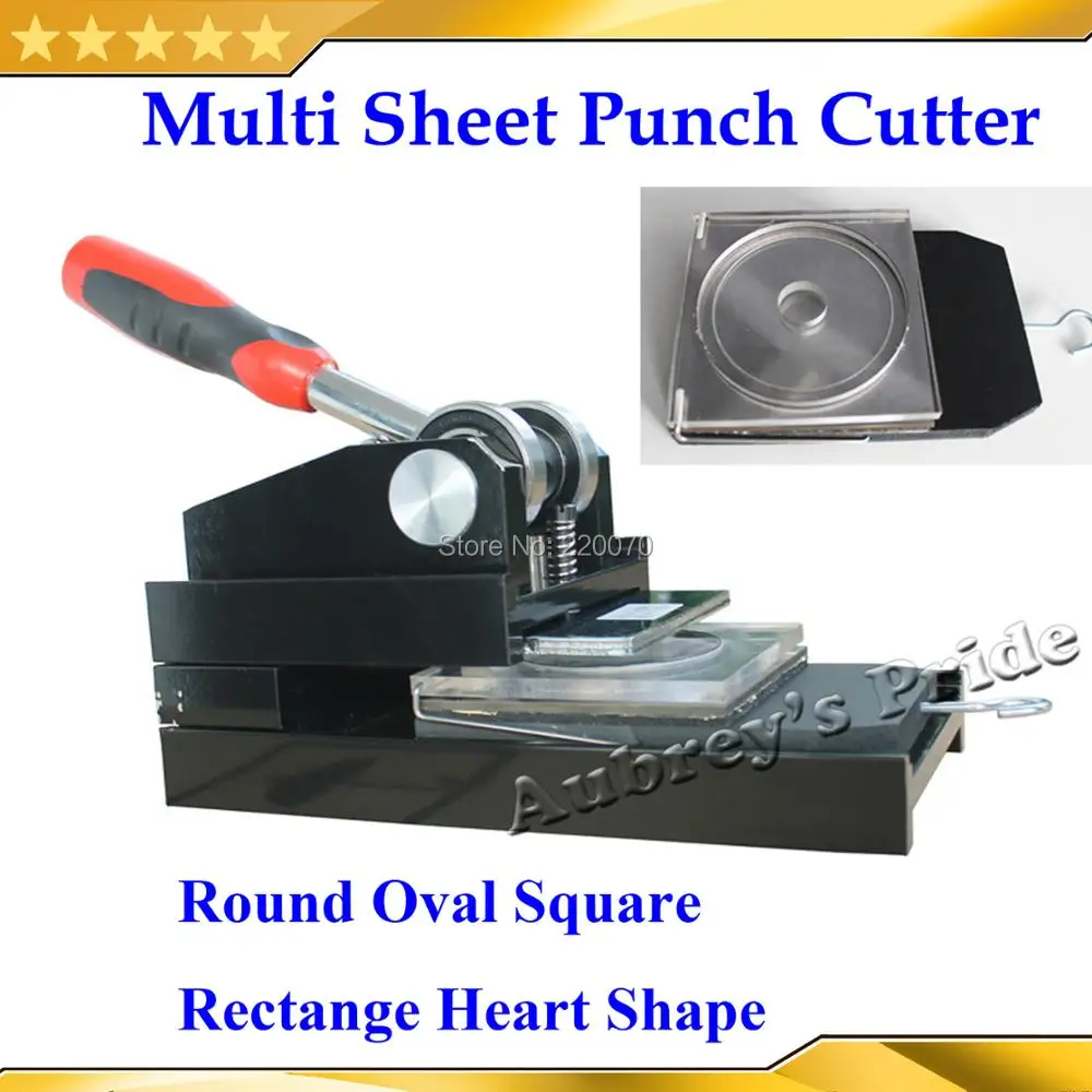 Small Size 25 32 37 44 50 56 58 75mm Heart Oval Rectang Multi Sheet Change Cutting Board Paper Graphic Punch Cutter Button Maker