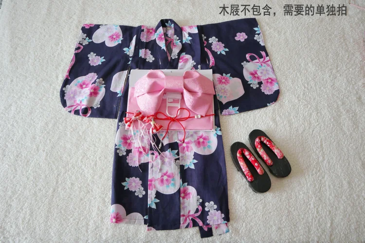 2019 new children peacock yukata clothing girl japanese kimono dress kids yukata haori costume traditional japones girls kimo