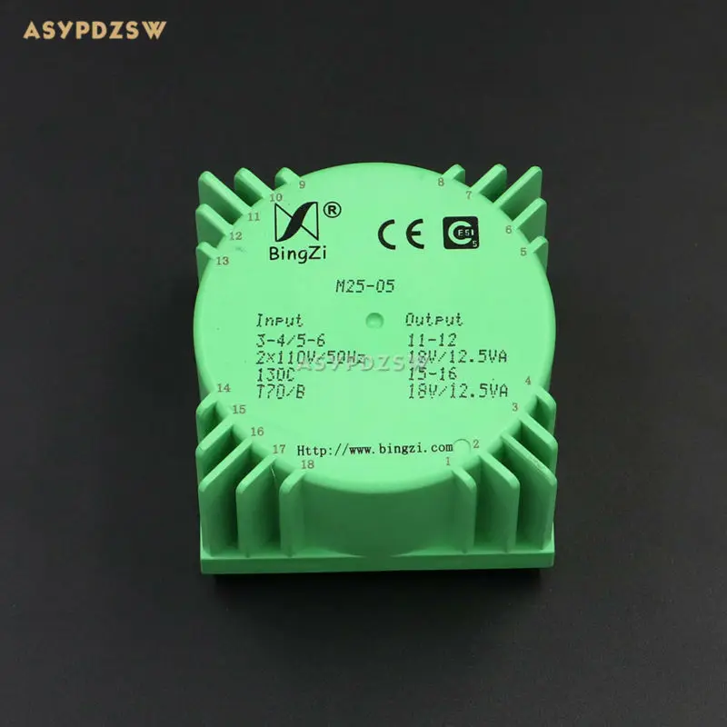 25VA Green Square 25W Sealed toroidal transformers M25-05 Output voltage AC dual 18V(2*18V)