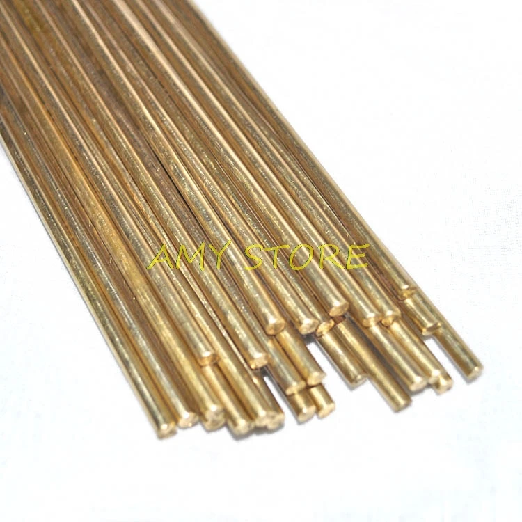 5pcs Brass Rods Bar Wires Sticks Electrode 1/1.2/1.5/1.6/1.8/2/2.2/2.5/3/3.5/4/4.5/5x500mm Gold Repair Welding Brazing Soldering