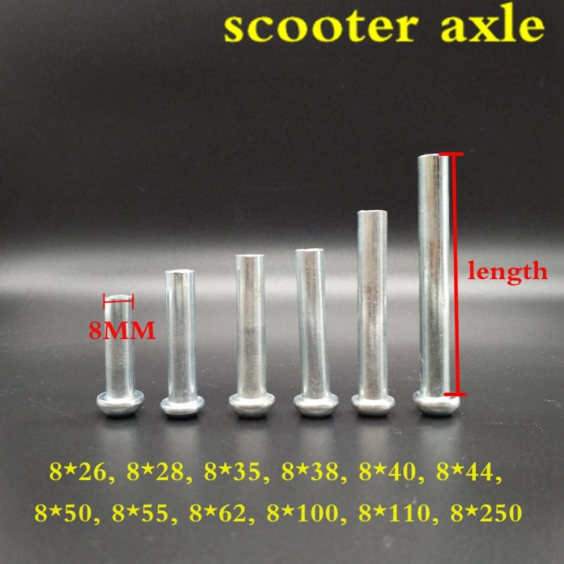 Scooter accessories scooter axle screw bolt and nut 10pcs/lot  8x28mm--8x98mm