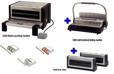 Electric Punch and Binding Machine All In One Comb And Wire Binding Machine Combo