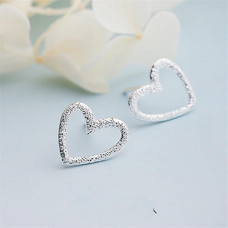 Fashion Cute Tiny Love Heart Stud Earrings For Women For Girls Kids Party Wedding Birthday Jewelry Gift  EH650