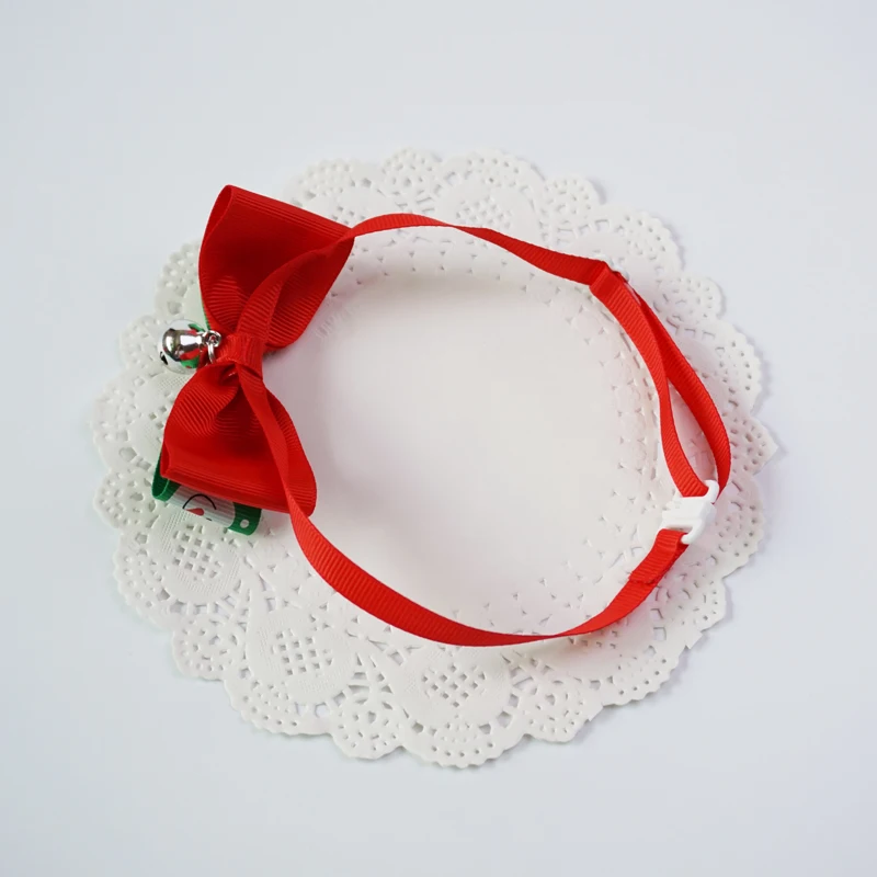 1 Pieces Cute Christmas Pet Supplies Handmade Ribbon Dog Bow Ties 8 Colors Cat Neck Tie Dog Accessories