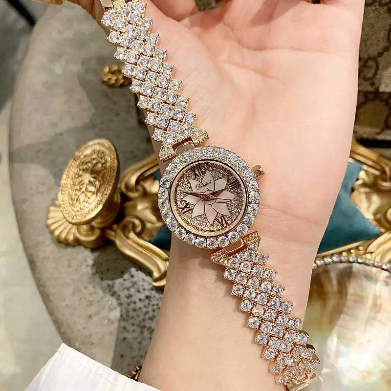 20022 Fashion Top Brand Luxury Watch Women Waterproof Crystal Women Dress Watch Fully Diamond Women Watches wrist watch Quartz