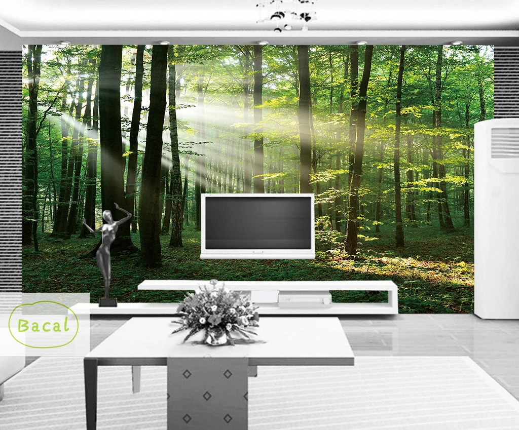 

Bacal Custom 3D Photo Wallpaper Green Forest Nature Landscape Large Murals Living Room Bedroom Modern Wall Painting de pared