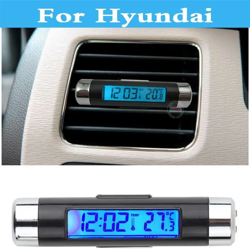 Hot Auto Led Digital Thermometer Clock Calendar Car Time Clock For Hyundai Atos Accent Aslan Avante Centennial Tuscani Verna Hot