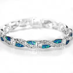 JLB-040 New Design Chinese Pattern Blue Opal Gem For Women Bracelets & Bangles