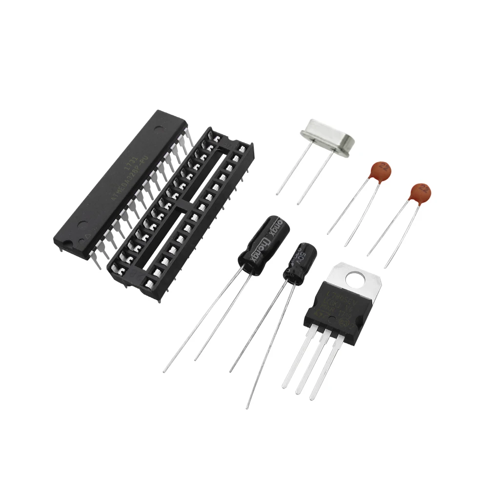 

5 комплектов = 40 шт ATMEGA328P-PU без Ar duino BOOTLOADER + DIP Socket & 16 МГц crystal Kit