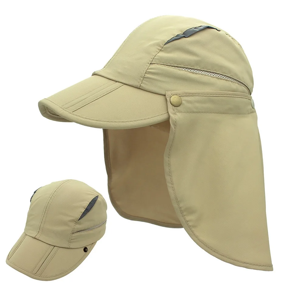 Connectyle Boys Girls Kids Summer UPF 50+ Sun Protection Cap Adjustable Quick Dry  Detachable Fishing Hat with Neck Flap