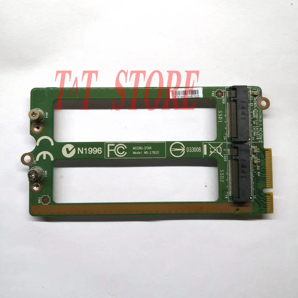 Imagem -02 - Slot para Cartão do Disco Rígido para Msi Gt72 2qd Ms1781 Ssd Ms-17812 Rev 1.0 Bom Teste Original