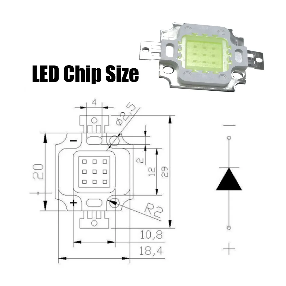 1PCS high-power LED chip light for 10W spotlight, floodlight, garden square integrated LED light bulb chip