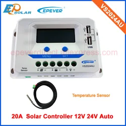 lcd display and temperature EPsolar solar charger controller PWM 12v 24v auto type VS2024AU 20A 20amp