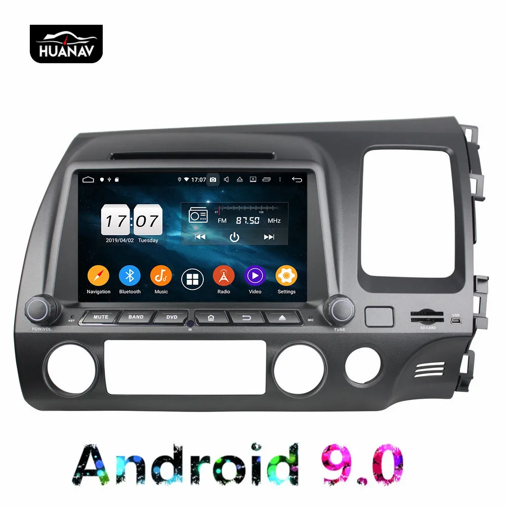 DSP Android 9.0 Car DVD Player GPS navigation For Honda Civic 2006-2012 Right Hand Driving radio player Auto multimidia stereo