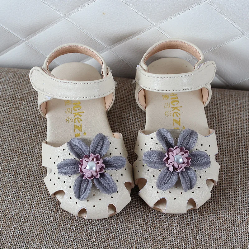 Kids Baby Girls Sandals Summer Children Shoes Sandals With Flower Infant Sandals Toddler Non-slip Princess Shoes Fashion Sandals