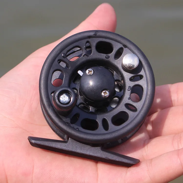 Fishing Reels 2+1 Bearing Right Hand with Drag Plastic Fly Reel Fish Line Wheel 40/50/60