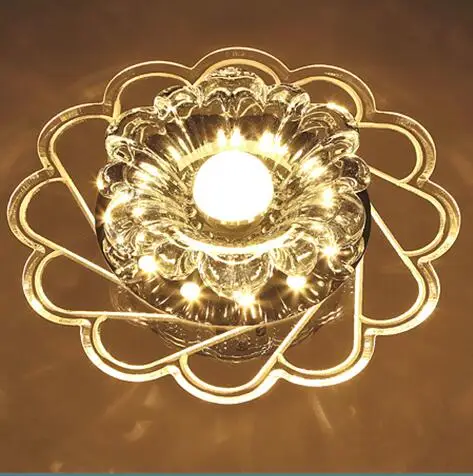Modern LED Crystal Ceiling Light Circular Mini Ceiling Lamp Luminarias Rotunda Light For Living Room Aisle Corridor Kitchen