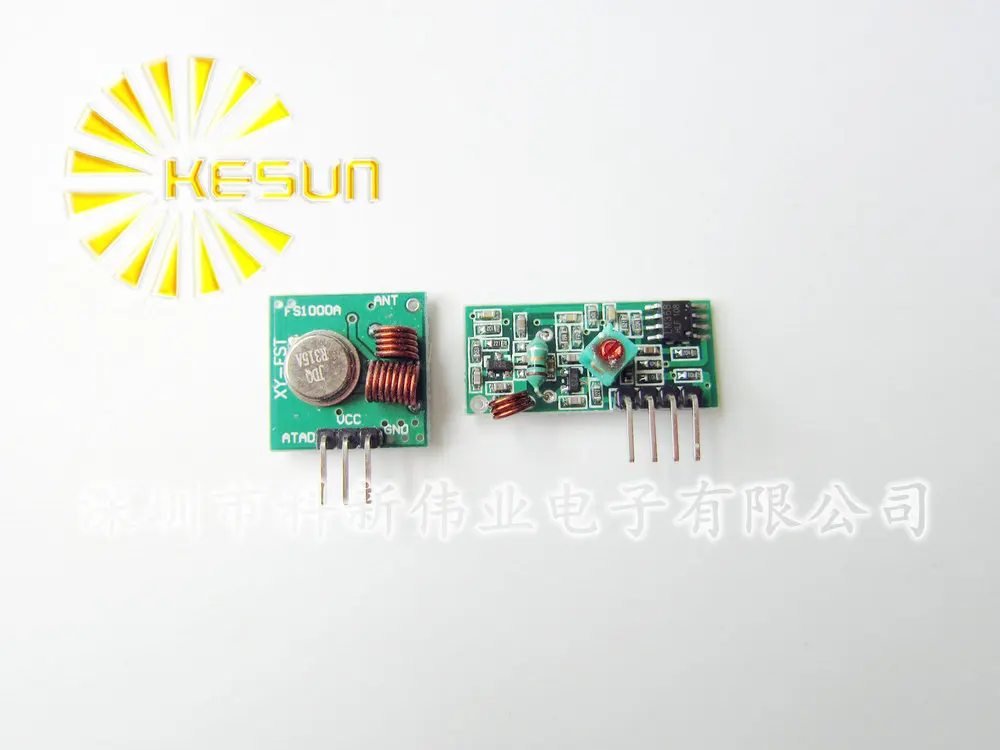 433MHZ RF wireless receiver & transmitter module board Ordinary super- regeneration DC5V (ASK /OOK)10pair/Lot =20pcs