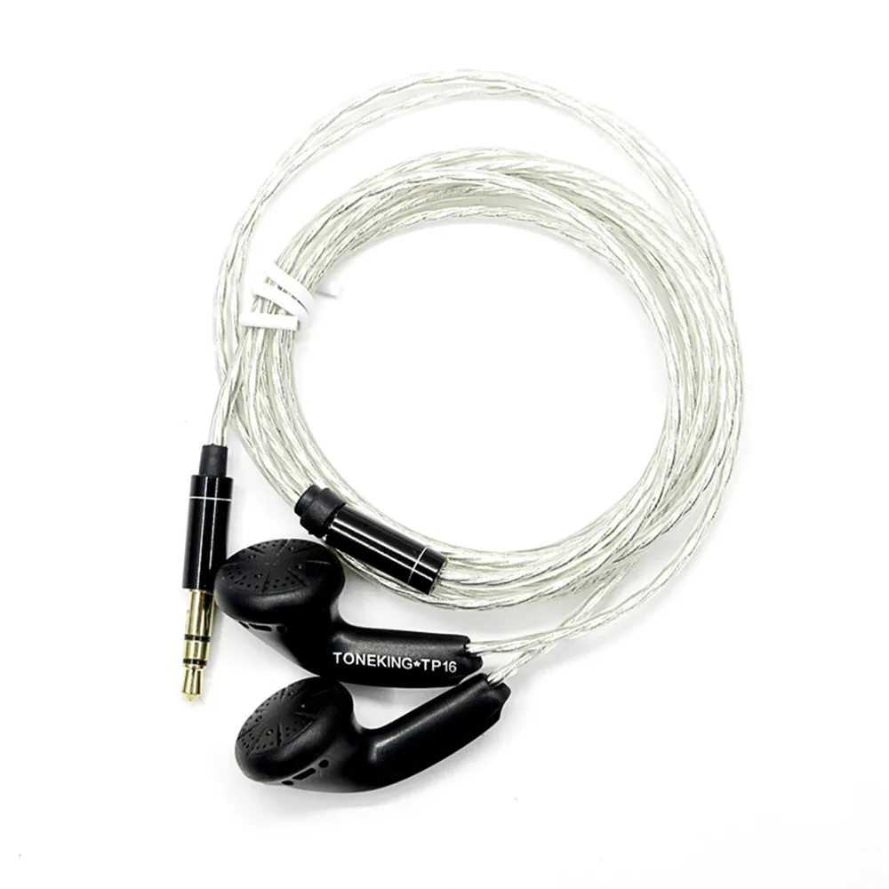 TONEKING TP16 32ohms 3.5mm In Ear Earphong Flat Head Plug Earbud Earphone DYI HIFI Bass earphone