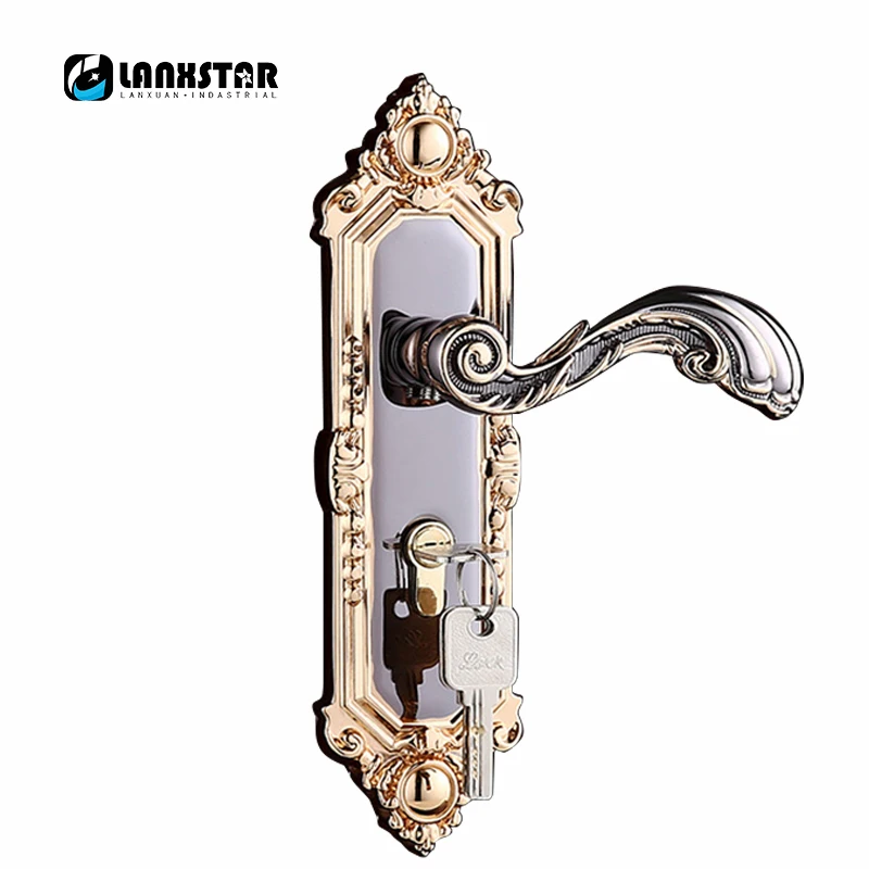 Homegrown Top Zinc Alloy Handle Lock Door-lock High Grade Indoor Locker Mute Brass Lockcore Handle-locks