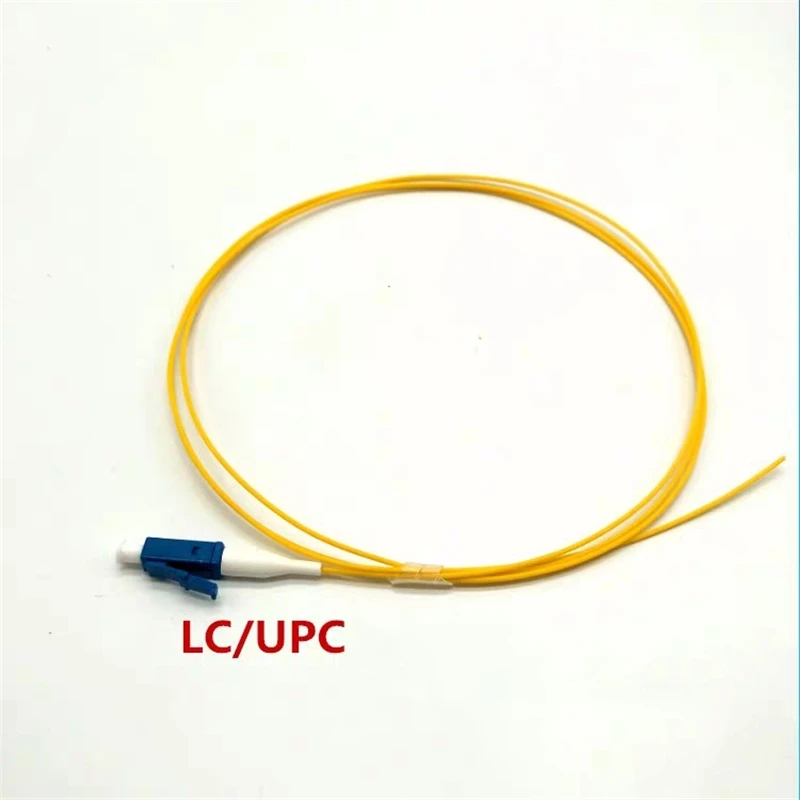 Cabo Amarelo Pigtail de Fibra Óptica, Frete Grátis, SM LC, UPC, LC, APC, 1.5m, 9, 125um, OS1, OS2, 0.9mm, 50Pcs, 200Pcs