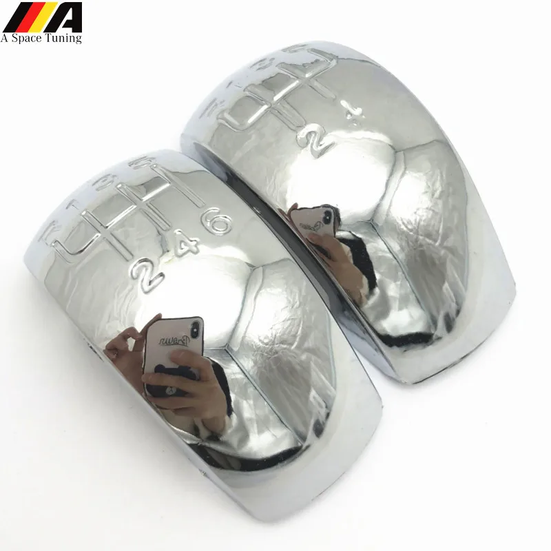 Chrome Black Car Styling Gear Shift Knob Cap Emblem Cover Lever Stick Pen For Skoda Octavia MK2 II (04-08) II FL (08-11)