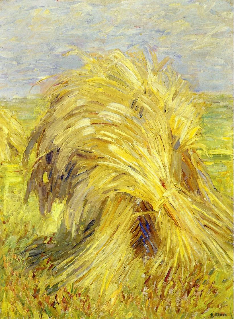 High quality Oil painting Canvas Reproductions Sheaf of Grain 1907 By Franz Marc  hand painted