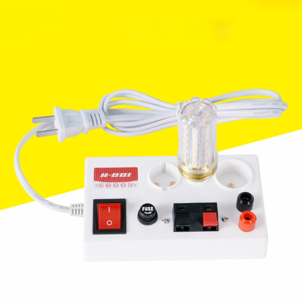 LED Fast Lamp Tester E14 B22 E27 led Base Light Connector with Power Meter Stage Lighting Parts