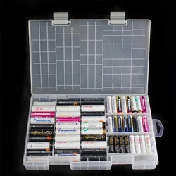 Super volume Transparent Plastic Battery Storage Box for placed 100pcs AAA AA Battery Holder Container coverd finish kit box