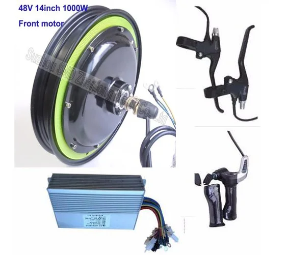 14 inch disc brakes front drive bicycle modified high power motor folding car modified motor 48V1000W  bicicleta electrica