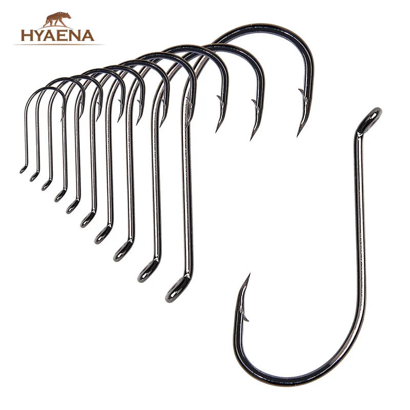 Hyaena 50pcs 8299 High Carbon Steel Fishing Hooks Octopus Beak Bait Fishing Hook Size 1# 2# 6# 8#  2/0 3/0 4/0 5/0 6/0