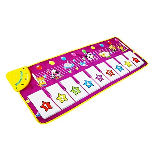 Musical Mat, Baby Early Education Music Piano Keyboard Carpet Animal Blanket Touch Play Safety Learn Singing funny Toy for Kids