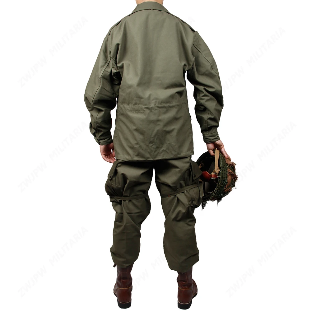 ww2 US army green outdoor M43 jacket Windbreaker uniform Pure cotton Coat and pants (no shoes,no Helmet)