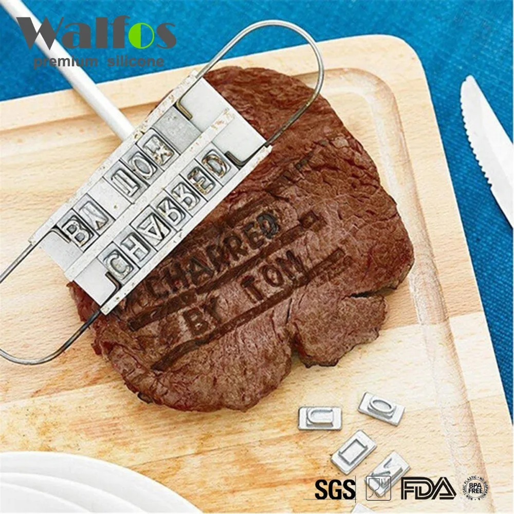 Personality Steak Meat Barbecue BBQ Meat Branding Iron With Changeable Letters BBQ Tool Changeable 55 Letters IC871734