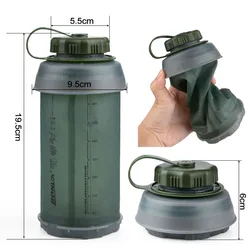 750ML Portable Outdoor Collapsible Sport TPU Soft Water Bottle Folding Kettle Water Bottle Camping Travel Running Bottle