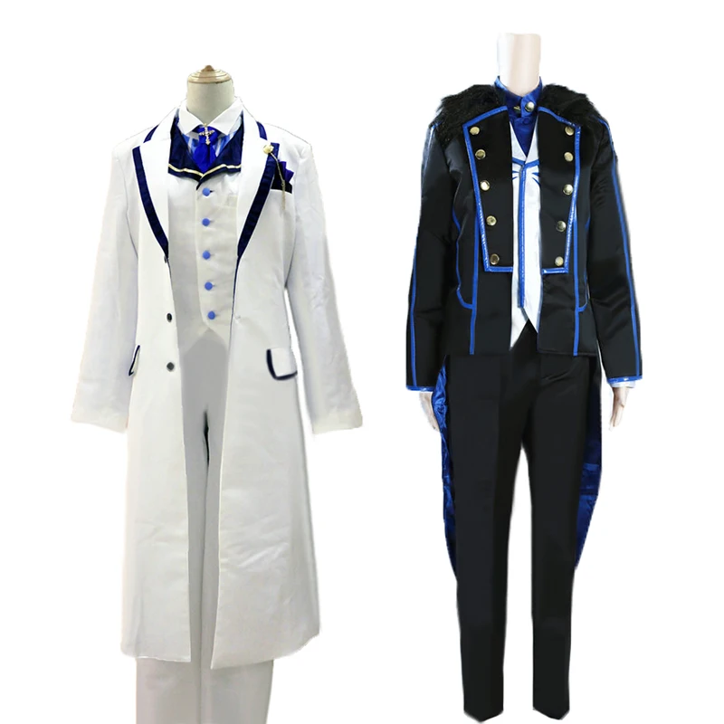 fate grand order white Valentine's Day saber Prototype Arthur P Merlin Cosplay Costume with hat customized