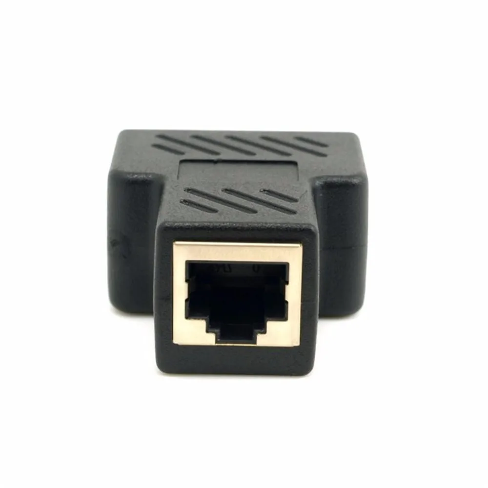 Cat6 RJ45 8P8C Plug To Dual RJ45 Splitter Network Ethernet Patch Cord Adapter With Shield